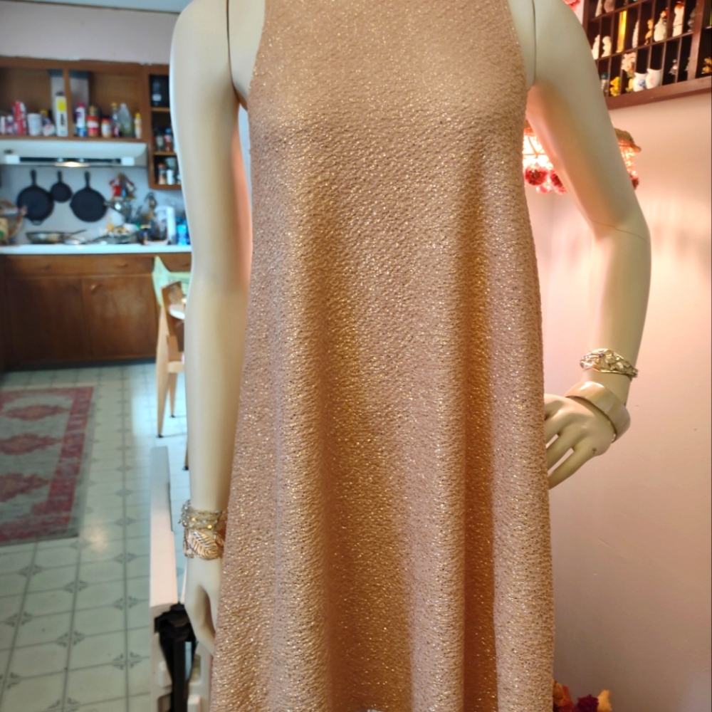 Elegant Pink Sleeveless Dress